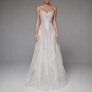 Sexy Strapless Embroidered Sleeveless Dress Evening Gown